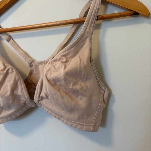Jockey Front Clasp Bra Nude 38C Wireless Racer Back - Picture 2 of 8